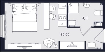 Студия, 24.7 м² — ЖК ЖК «Апартаменты Интуит (IN2IT)»