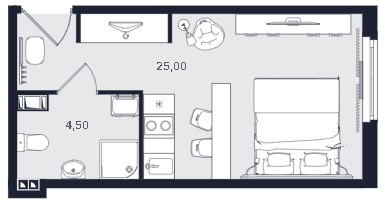 Студия, 29.5 м² — ЖК ЖК «Апартаменты Интуит (IN2IT)»