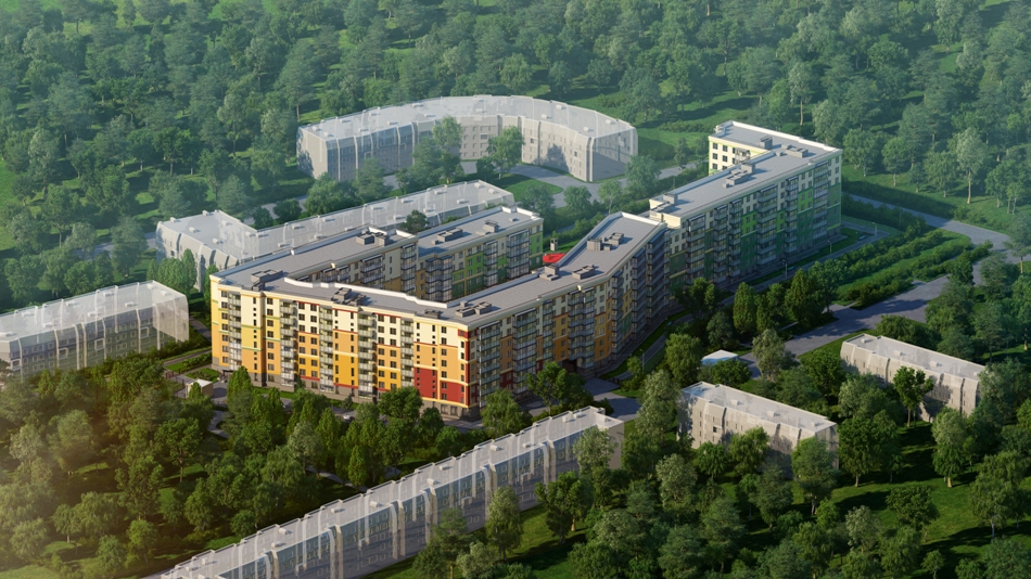 3-комнатная, 64 м² — ЖК ЖК Клёны