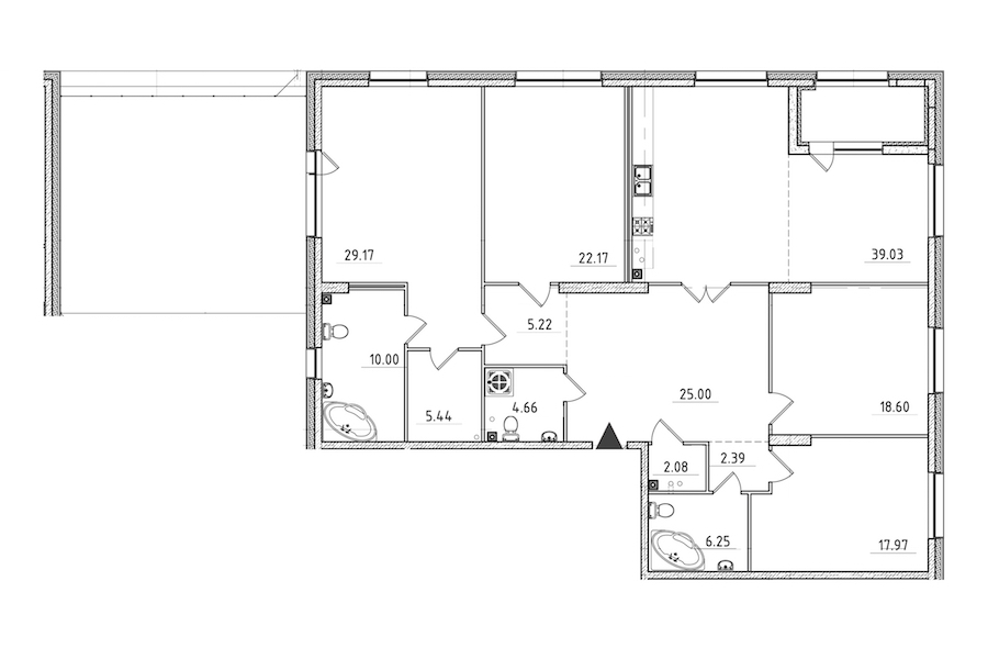 4-комнатная, 217 м² — ЖК ЖК Петровская доминанта