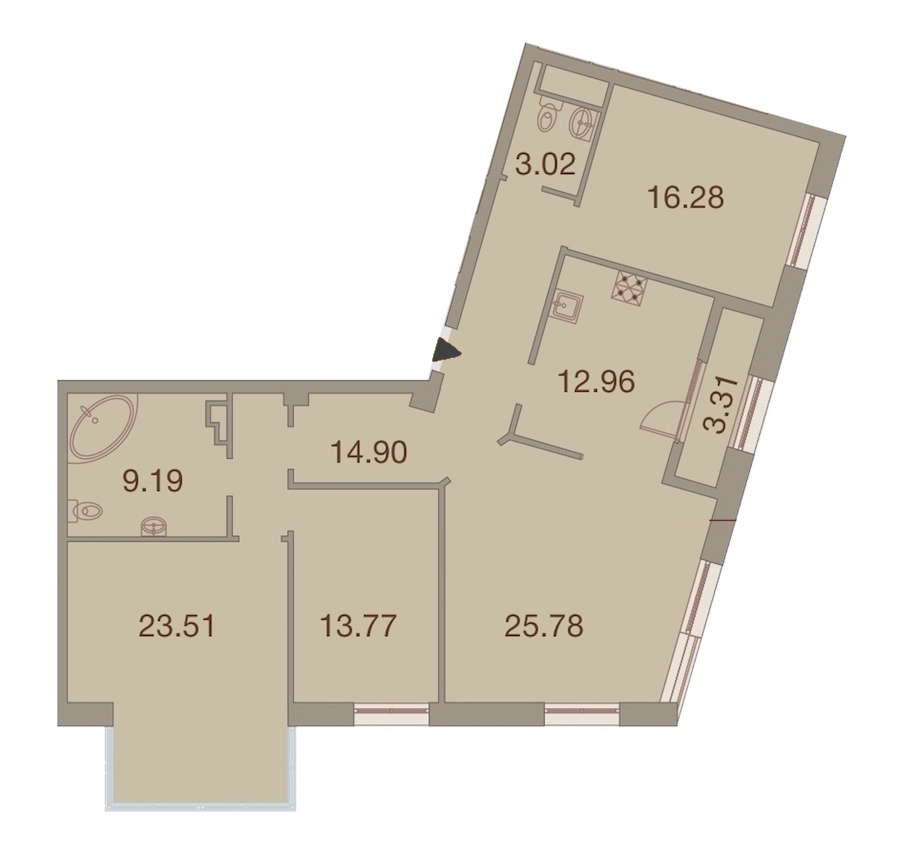 4-комнатная, 125 м² — ЖК ЖК Neva Haus (Нева Хаус)