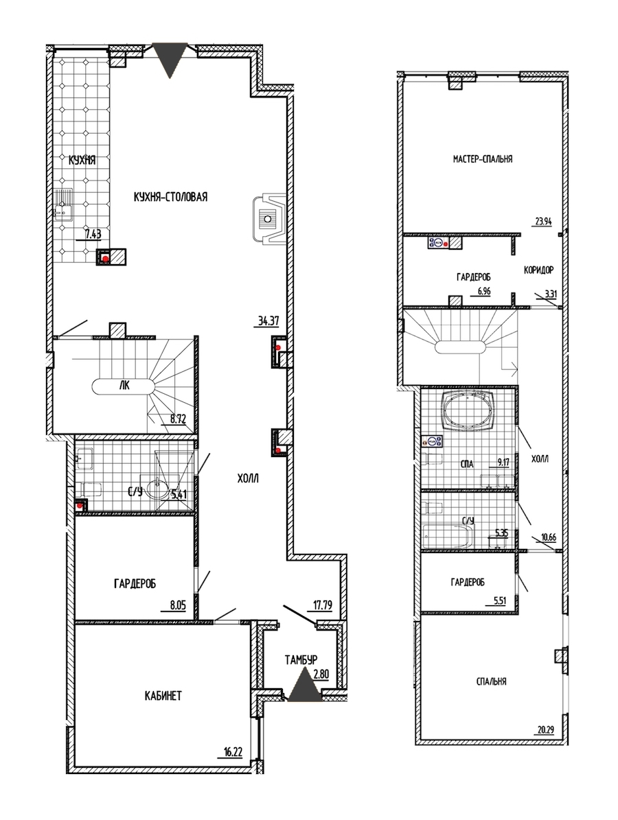 3-комнатная, 203 м² — ЖК ЖК Маленькая Франция