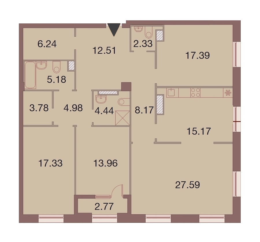 4-комнатная, 140 м² — ЖК ЖК Neva Haus (Нева Хаус)