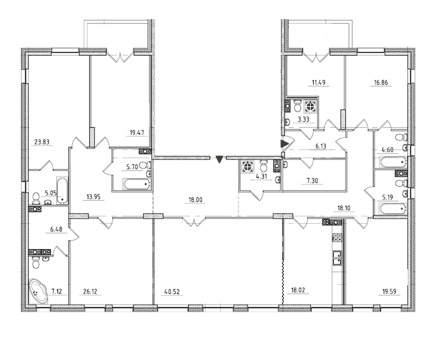 7-комнатная, 284 м² — ЖК ЖК Петровская доминанта