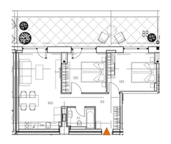 2-комнатная, 70 м² — ЖК Апарт-отель Ye's Marata (Йес Марата)