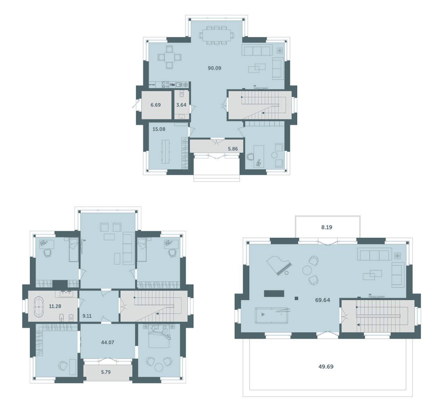 1-комнатная, 334 м² — ЖК ЖК Лахта Парк