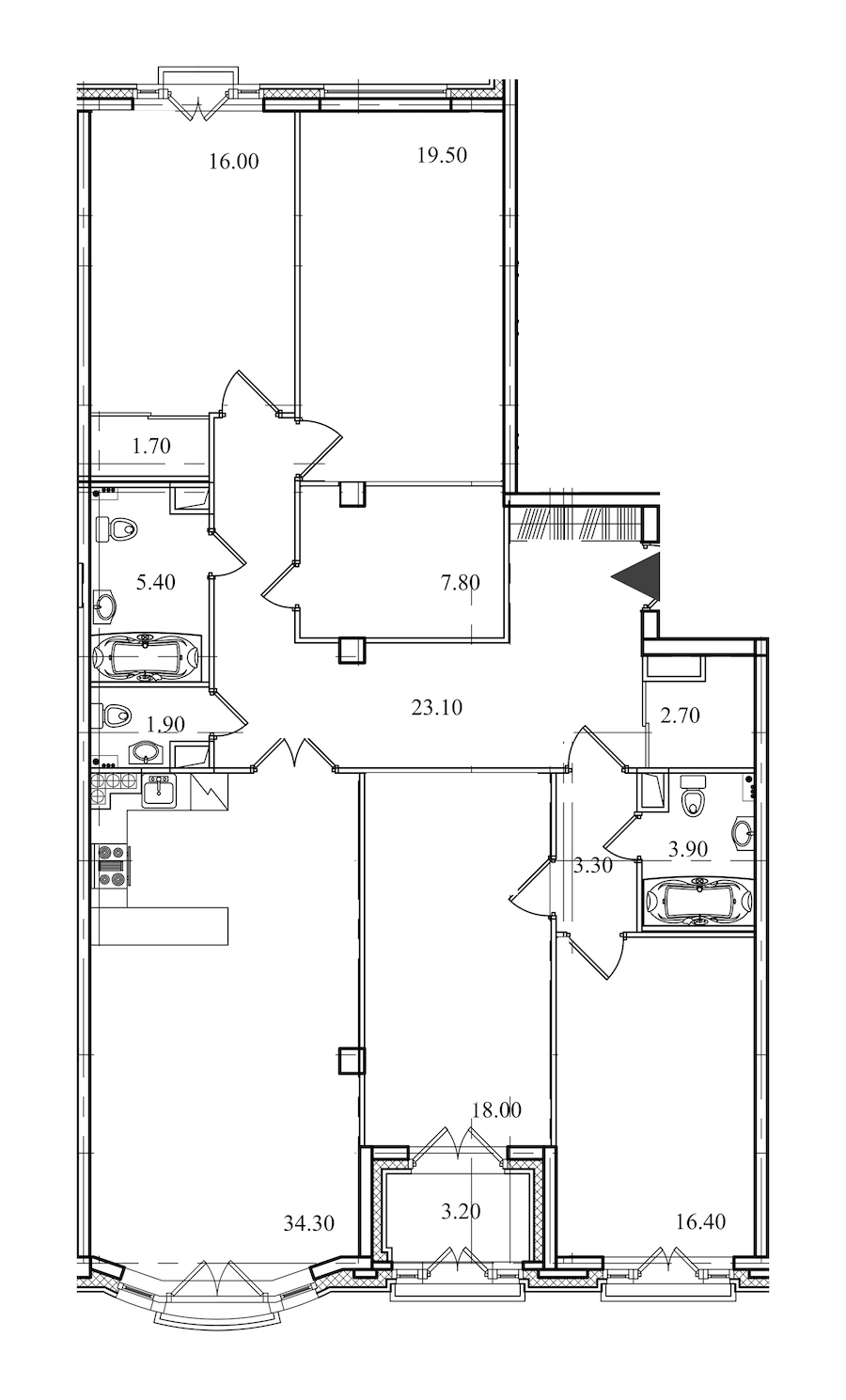 4-комнатная, 154 м² — ЖК ЖК Victory Plaza (Виктори Плаза)