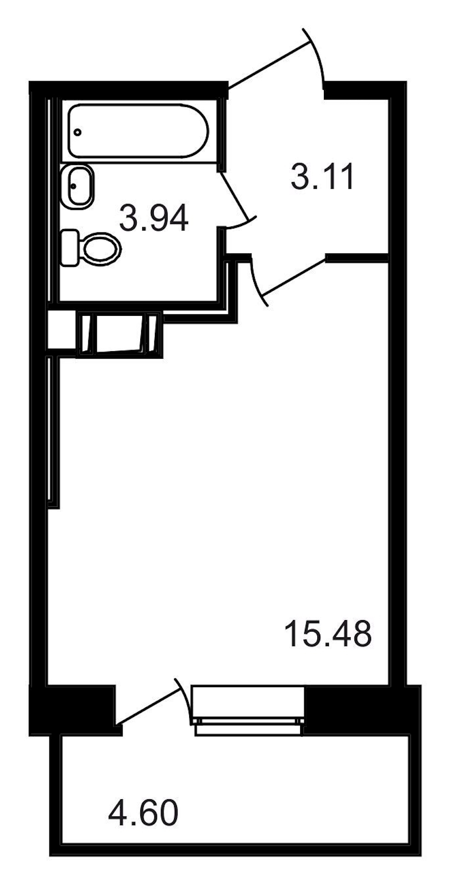 Студия, 27 м² — ЖК ЖК Северный