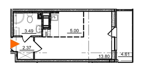 Студия, 25 м² — ЖК ЖК МореОкеан