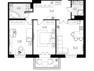 2-комнатная, 84 м² — ЖК ЖК Петровская доминанта