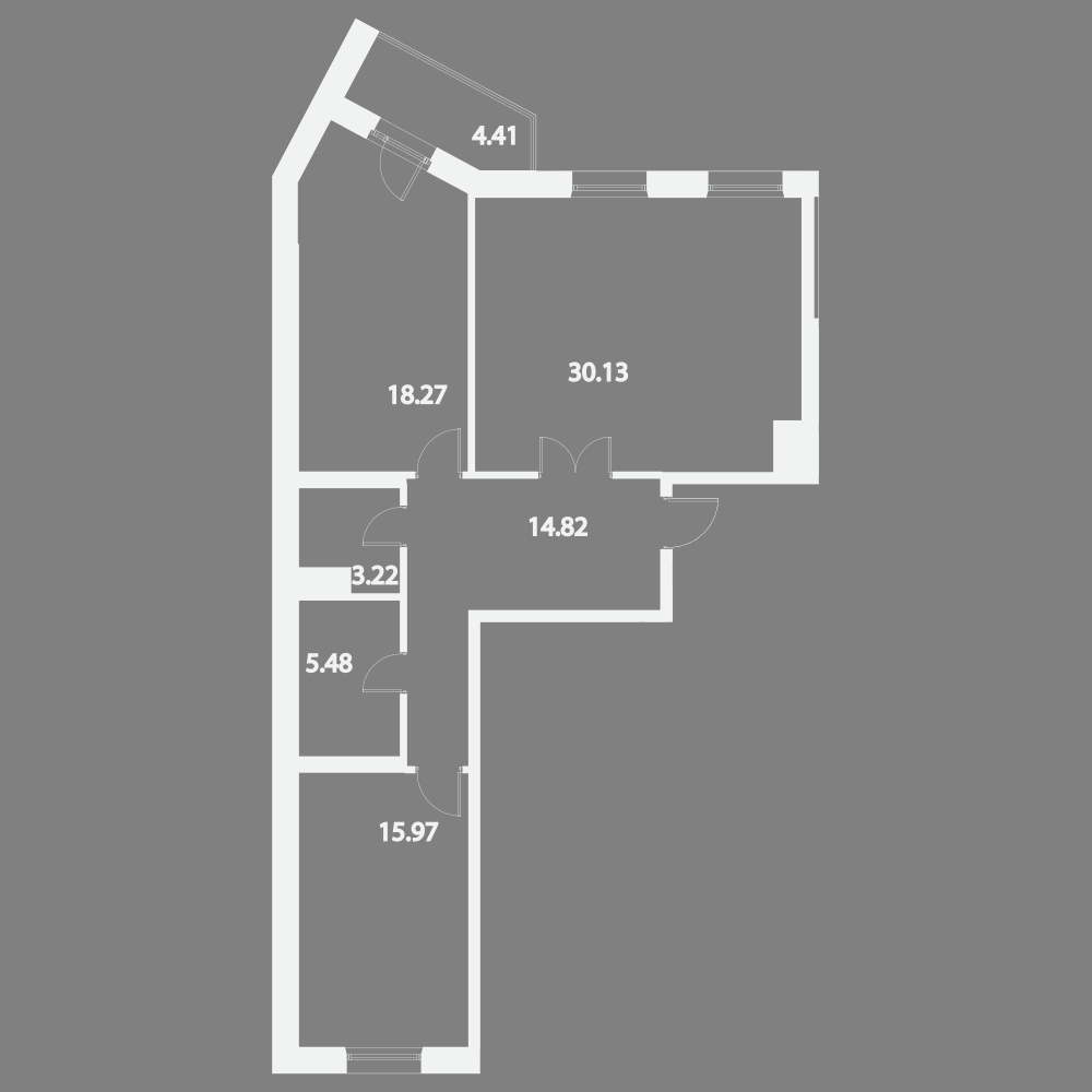 2-комнатная, 90 м² — ЖК Жилой дом Ye's Residence (Йес Резиденс)