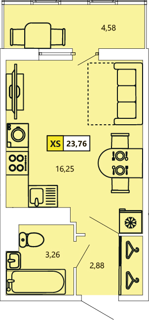 Студия, 23.88 м² — ЖК ЖК «Ол Инклюзив (All Inclusive)»