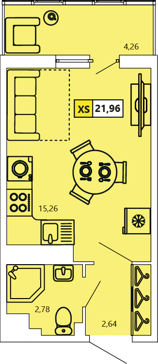 Студия, 22.59 м² — ЖК ЖК «Ол Инклюзив (All Inclusive)»